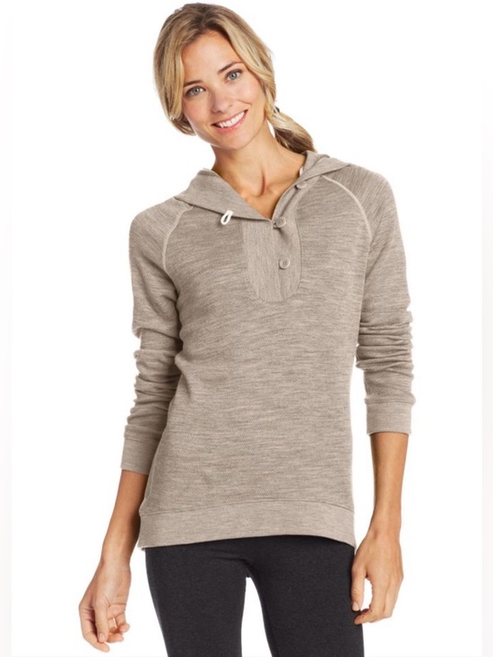 Icebreaker Tops - Icebreaker Women's Crave Hooded Sweater in Heather Taupe M